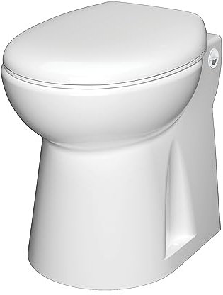 SFA SANIFLO – Sanicompact – 4C Dual-Flush Mazerating Toilette – platzsparende halbe Badezimmerlösung – Softclose WC-Sitz inklusive – zertifiziert CSA (IPC, NSPC) – hergestellt in Frankreich