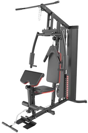 Strongway® Multi Gym with Weights Multifunction Home Gym Machine with 72KG Weight Stack Dual Pulley System Fitness Workout Strength Training