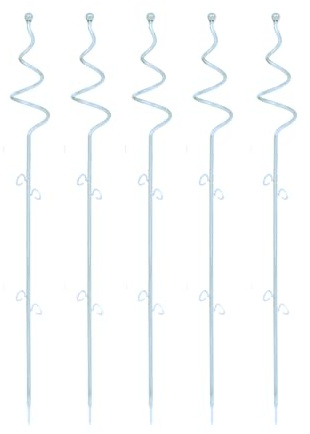 TYMAR Bastone per orchidee in plastica (58,5 cm, spirale trasparente)