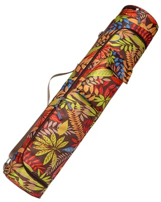 Hixingo Yogamatten-Taschen Yogatasche Wasserdicht Große Kapazität Tragetasche Sporttasche mit Seitentasche und Schultergurt für Pilates Matten & Yoga Zubehör Damen Sport Gym (Orange,16x76cm)