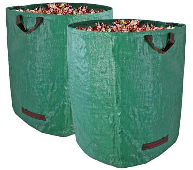 RILOOP 2x Gartenabfallsack XXL 272 Liter doppelte Nähte Gartensack Laubsack Rasensack