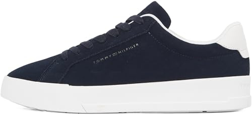 Tommy Hilfiger herr Th Court Better Suede Fm0fm05459sneakers, Öken himmel, 44 EU