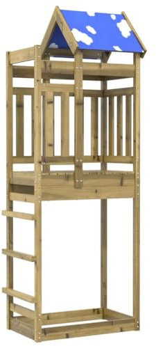 vidaXL Torre da Gioco 85x52,5x239 cm in Legno di Pino Impregnato