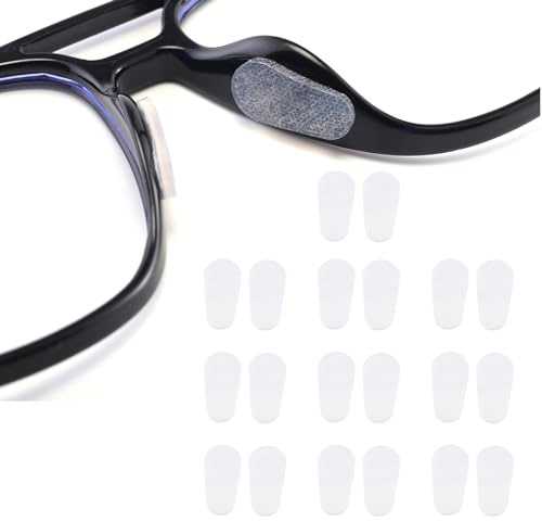 10 Paare Silikon Nasenpad Antirutsch Klebend Pad für Brillen und Sonnenbrillen, rutschfeste Selbstklebende Nasenpads,Klar,1.0mm