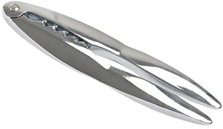 LABRIMP 1pieza Tenazas De Marisco De Inoxidable Herramienta De Apertura De Cangrejos y Nueces Diseño Ergonómico Antideslizante Utensilio De Cocina Portátil y Ligero Color Plateado