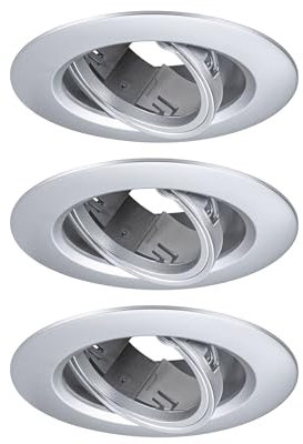 Paulmann 92110 Spots encastrés kit de 3 orientable rond 90 mm 30° GU10 max. 3x10W 230 V Chrome mat Luminaire encastré - luminaire sans ampoule