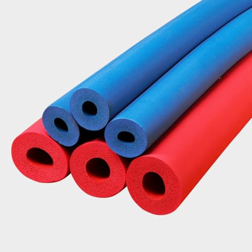 Rot,Blau Isolierschlauch Rohr Isolierung rutschfest Rohrisolierung Kautschuk Isolierrohr Schlauch Schaumstoffschlauch Für Heizung ID 6/10/13/16 mm(Blau,16mmx15mmx200cm)