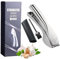 Ultra Premium Garlic Press - Effortless & Easy to Clean Garlic Crusher & Mincer Crush Garlic & Ginger Instantly (No Peeling Required) Precision Built for Life-Ultra-Strong Dishwasher Safe (Silver)