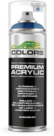 COLORS Premium Acrylic Sprühfarbe 400ml – Hochdeckender Sprühlack für Innen & Außen, Spraydose für DIY-Projekte - RAL 5010 - Enzianblau Glanz
