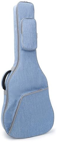 JXXUIRUIEEN Gitarre Tragetasche Gitarrentasche aus Baumwolle, verdickte Tasche, 41 Zoll, 36 Zoll, 39 Zoll(Blau,34/36inch)