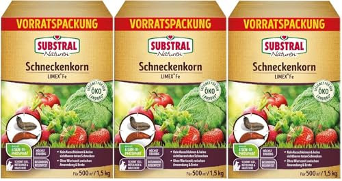 hagebauSPN 3 X 1,5kg SUBSTRAL Bio SCHNECKENKORN Limex