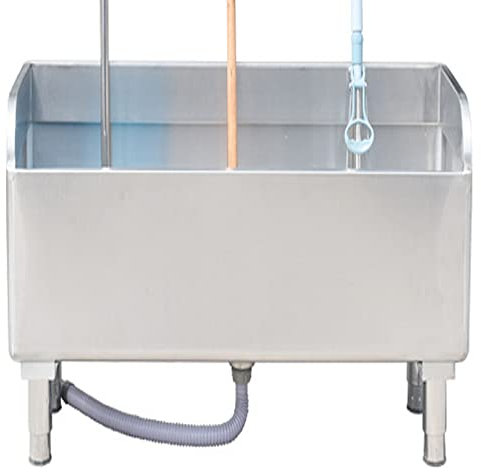 KUOYTT Évier de Sol en Acier Inoxydable, évier de Service pour serpillière, évier d'atelier Robuste avec Pieds métalliques réglables, évier Utilitaire pour Balcon Domestique