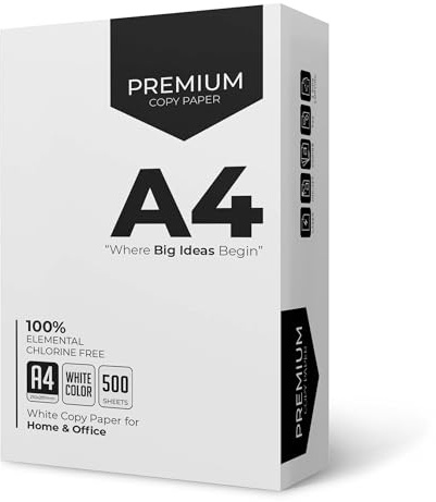 Stick Well Carta per stampante A4, 500 fogli, carta bianca A4, compatibile con stampanti a getto d'inchiostro, laser e fotocopiatrici, versatile, ideale per uso domestico e ufficio (1 confezione)