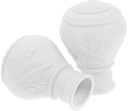 MUELODSIC Terminali per Aste per Tende Decorativi in Resina, Terminali per Bastoni per Tende da Finestra, 2 Pezzi, Design Compatto, Facile Installazione, Accessori per Complemento D’arredo Casa