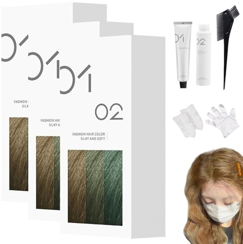 Tinte Capilar Suave Casero, 200 Ml, Crema Permanente, Brillo Natural, Fórmula Suave, Para Todo Tipo De Cabello, Fácil Aplicación En Casa (3,A31 - Té con leche)