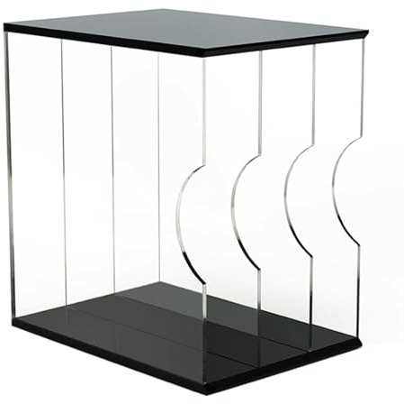Vinyl Record Storage Rack - Acrylic Tabletop Organizer for LPs & Albums Display, 160mm Holder for Vinyl Records, Stylish Blue Crate for Music Lovers