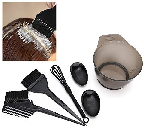 LUCKDANO Kit di Strumenti per Colorare i Capelli blu: Include una Ciotola per Colorare, un Pennello per e un Pettine per Realizzato in Plastica di Alta qualità, Adatto per l'uso Personale e (BLACK)