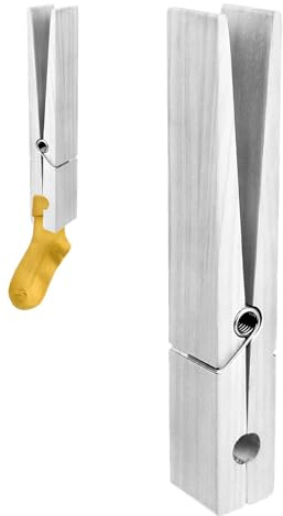 Pinces à linge géantes - Grandes pinces en bois - Porte-serviettes - Mécanisme à ressort solide - Pinces à vêtements multifonctions pour projets de bricolage, linge, buanderie, salon, cuisine, travaux