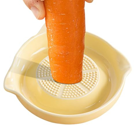 Placa Ralladora de Ajo – 5,31 Pulgadas, Gadget Rallador, Cerámica | Herramienta para Rallar Jengibre para Cúrcuma, Cebolĺa, Ajo, Queso, Preparación de Comida, Cocina, Catering, Restaurante