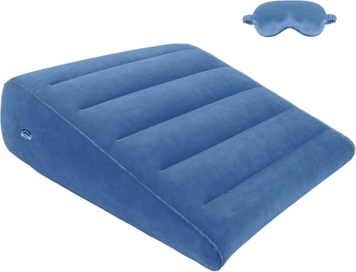 TheClover Aufblasbares Keilkissen Tragbares Bettkeile – Matratzenkeil für Anti-Schnarchen,Reflux Kissen für Bett und Couch,Bettkeilkissen für Schlaf,Erholung,Bettkeil für Kopfteil,Rücken,Beine