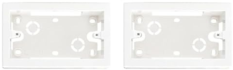 2 Pezzi Scatola Esterna 504, Cassetta da Parete Portafrutti 4 Moduli, 149 x 90 x 47 mm, IP40, Colore Bianco, Compatibile con Serie Civili