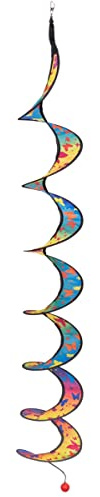 CIM Windspiel - Twister M Butterfly - UV-beständig und wetterfest - Ø15cm, Länge: 120cm - inkl. rostfreiem Kugellagerwirbelclip - stilvolle Haus und Gartendekoration