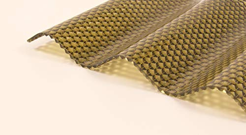 Highlux® Acrylglas-Profilplatte Wellplatte Lichtplatte, 3mm Stark, Sinus 76/18, bronce bronze, Wabe 1045mm x 5000mm