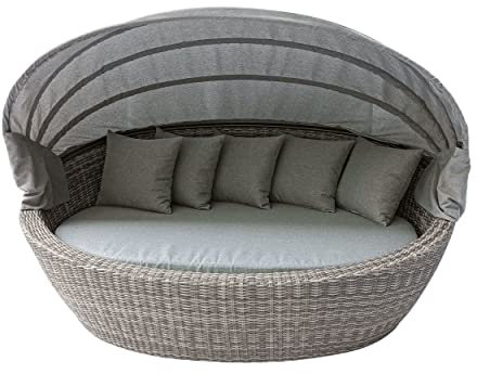 LC Garden »Komido« Gartenmuschel Sonneninsel 210x145x86cm grau