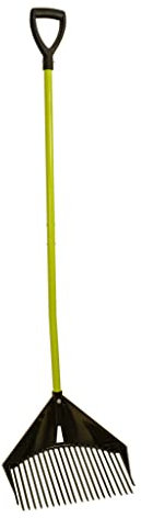 Technigart Schaufel-Rechen - Garten Harke mit Stiel - Geeignet als Schaufel, Rechen, Harke & Laubbesen 120x41cm - Kunststoff Idealer Helfer im Garten