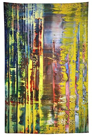 Abstraktes Gemälde 780-1 von Gerhard Richter Wandkunst Bild Gemälde Wandteppich Polyester Druck Wandteppiche Kunstwerke Schlafzimmer Wohnzimmer Dekor 152,4 x 228,6 cm