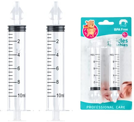 Nasendusche, Nasenspüler für Babys, Baby-Nasenspüler mit Silikon-Nasensaugspitze, Nasen-Reinigungssystem, Nasenwaschreiniger, 10 ml Professionelle Nasenspülung, Wiederverwendbarer, 2Pcs