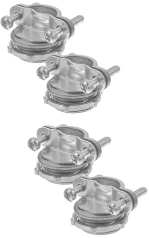 Housoutil 4pcs Metal Cable Clamp Wire Clamp Type Connector for Conduit Cable Management