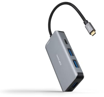 NANOCABLE HUB USB-C 3XUSB3.0+USB-C+USB-C PD 15CM