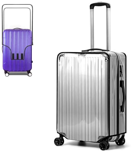 DAGORD Schutzhülle Koffer 26 Zoll Koffer-Abdeckungen Transparente Kofferschutzhülle PVC Koffer Abdeckung Kofferhülle Wasserdicht Staubdicht Gepäckabdeckung Koffer Waschechter Kratzschutz Gepäck Cover