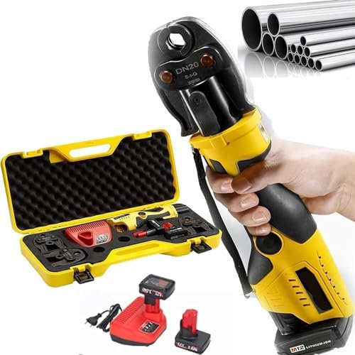 GLJTUO Pince À Sertir Hydraulique Électrique, Kit D'Outils De Presse pour Tuyaux De Plomberie, Outil De Presse Professionnel pour Tuyaux en Cuivre, pour Diamètre De Tuyau De 16 À,