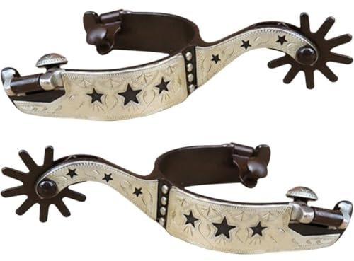 Muteitt hästsporre, antik västerländsk stil hästsporrar för män kvinnor, western cowboy stövelsporrar för ridning ridträning