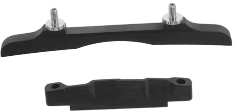 Wood Mandolin Bridge Replacement Part for String Instrument Repair | Black Wood Saddle, Compact Shape for Rehearsals and Travel, Sturdy Piece with Sleek Modern Look