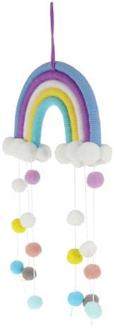 VICASKY Regenbogen-Verzierung kleiner Junge Aufkleber Mädchen Wandtattoos Gänseblümchen artifical cloud clouso Wandhängedekoration Regenbogen- und Wolkenornament Baumwollseil Colorful
