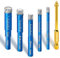 GlasFlength Brocas porcelanico 6 Piezas, Broca Diamante 5/6/8/10/12mm con Vástago con 1pc 6mm de Broca Triangular de Carburo Juego de Brocas para Azulejos Duros, Granito, Cerámica, Vidrio, Porcelánico