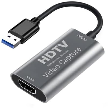 HDMI Capture Card 4K HDMI to USB Audio Video Capture Cards 1080P@60HZ Practical Compact Game Capture Card Grabber for Live Broadcasts Conference Rooms Video Recording for Windows Linux Mac OS System