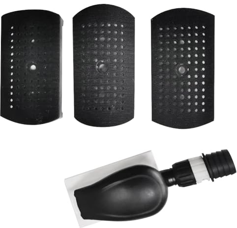 Kueohse Hand Sanding Block Kit with Replacement Pad Hook and Loop Multipurpose Sander Tool for Wood Sanding Car Polishing