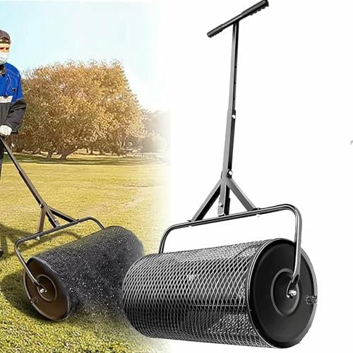 VYUJHNBG Kompost Torf Moos -Spreizer, Hochleistungs -Metallnetzverteiler Mit Einstellbarem Griff, Oberer Bodenverteiler Für Rasen Und Garten
