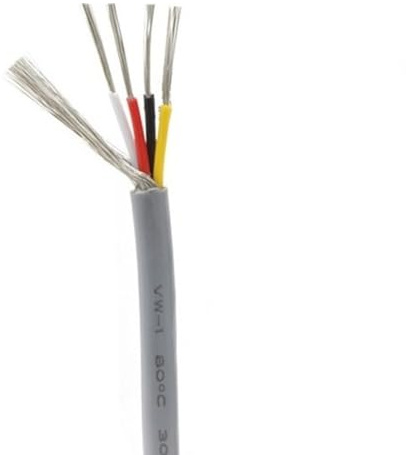 BTYQKZVPM Filo di Rame stagnato in PVC, Cavo Audio schermato UL2547 da 2-8 Core, 10 m, 30, 28, 26, 24, 22, 20, connettore di Estensione Grigio AWG 18(30 AWG x 10 Meters 4Cores)