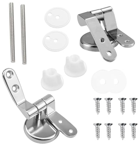 Toilet Seat Fittings Replacement Kit – Toilet Seat Hinges Replacement – Toilet Fixings Set – Rust-Resistant, Easy to Install