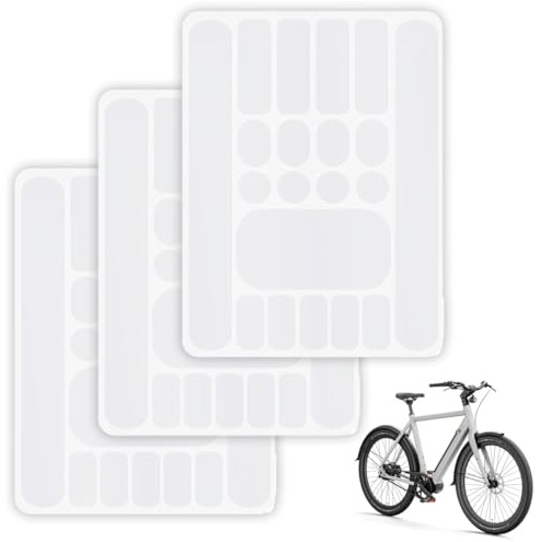 JRYXDS 3 Pièces Protection Cadre Vélo Autocollants, Protection Cadre Vélo Autocollants, Film De Protection Cadre Vélo, Résistant Aux Intempéries Pour Vtt, Vélo De Route, Vélo Électrique