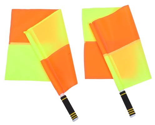 ibasenice Lot de 2 drapeaux de volley-ball pour juge de ligne : drapeaux d'arbitre – Équipement d'arbitrage léger pour l'entraînement sportif de football, les arbitres, les pénalités