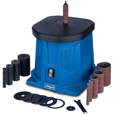 Scheppach Oszillierender Spindelschleifer OSM100 | 450W Leistung | Osz.-Hub 16 mm | inkl. 6x Schleifhülsen | Spindel-Ø 12,7mm | Drehzahl 2000 min-1 (Modell 2025)