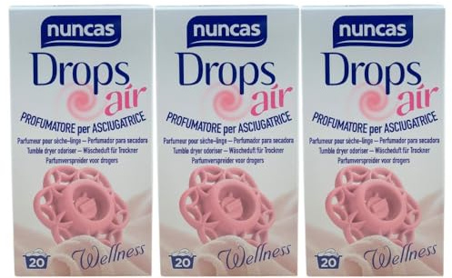 Profumatore per Asciugatrice, Profuma il tuo Bucato Eliminando lo Sgradevole Odore di Umidità, Disponibile in Varie Profumazioni, 18gr (3 Unità, Wellness)