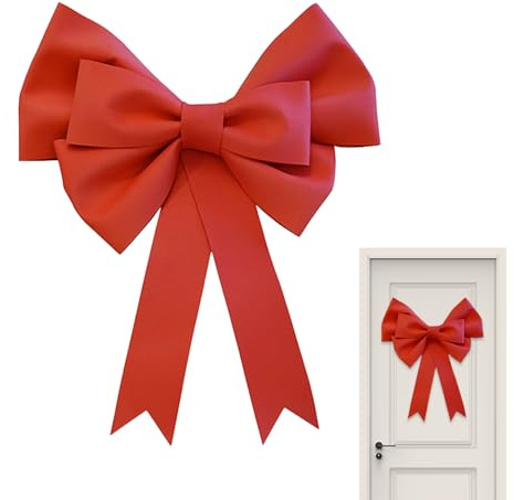 virkwuy Große Rote Schleife, Geschenkschleife Groß, Grosse Schleifen Geschenk, 50 X 70cm, Geeignet für Geschenkverpackungen, Blumensträuße und Dekorationen für Hochzeiten und Partys