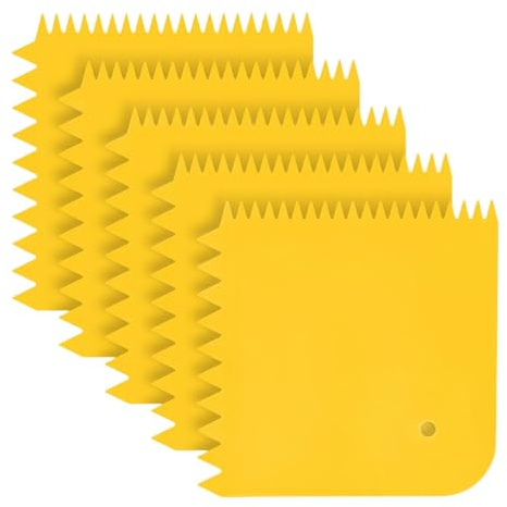 Yunhgft 5 Pieces Notched Glue Spreader Tile Edge Finisher Joint Smoother Made of Lightweight PP for Parquet Tile Work Table Decoration, Square